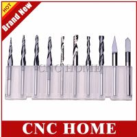 CNC Solid Carbide แกะสลักบิตเครื่องตัดมิลลิ่งทรงกลมชุดงานไม้ 3.175 มม. ก้านเราเตอร์บิตสําหรับการแกะสลักเครื่องมือ endmill ไม้