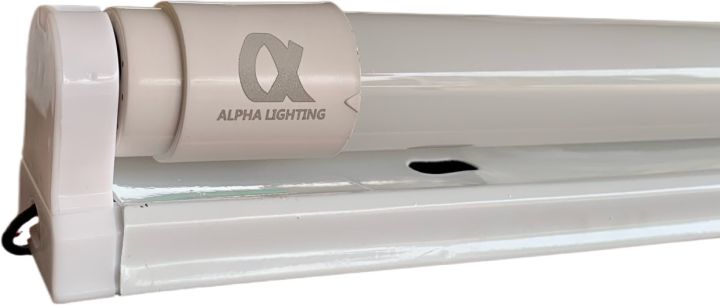 alpha-ชุดรางหลอดไฟ-หลอดไฟ-led-t8-9w-daylight-ขายส่งยกลัง-25ชุด-ชุดรางพร้อมหลอดไฟ-ไฟเข้า-2-ทาง-รางสั้น