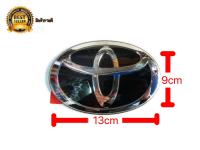 ป้ายโลโก้ TOYOTA เคลือบแก้วสีดำขนาด 13.0 X 9.0 cm **งานตัวเทพเทียบแท้** vios yaris  commuter*TOYOTA เคลือบแก้วสีดำ*