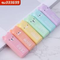 QU333699 สีส้มสีส้ม ปากกาเน้นข้อความการ์ตูนหมีแปลกใหม่ สีชมพูอมชมพู สีเหลืองทาเล็บ ชุดปากกาเน้นข้อความแบบแห้งเร็ว บ้านในบ้าน สีฟ้าสีฟ้า ออฟฟิศสำหรับทำงาน