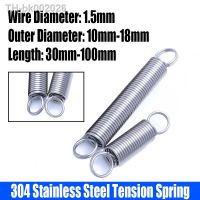 ✜✸☎ 1PCS 1.5mm Wire Dia 304 Stainless Steel O Ring Hook Extension Spring Tension Spring Coil Spring Dual Hook Spring L 30mm-100mm