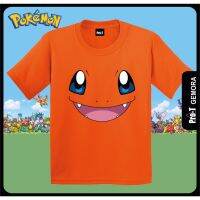 Kids T-Shirt cartoon Pokémon（Eevee Mewtwo Gengar Squirtle Charmander Bulbasaur Jigglypuff  and Pikachu） graphic Tops Boys Girls Distro Age 1 2 3 4 5 6 7 8 9 10 11 12 Years