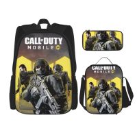 [COD]Call Of Duty 3 Pieces Set Backpack Set With School Book Bag Lunch Pencil Case For Boys And Girls