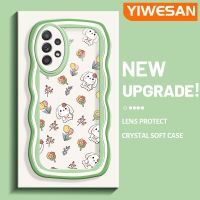 YIWESAN เคสปลอกสำหรับ Samsung กาแลคซี A52s 5G A52 4G A52 5G ลายกระต่ายสีสันสดใสเคสมือถือกันกระแทกแบบใสนิ่มเคสโปร่งใสลายกล้องถ่ายรูปซิลิกาเจลป้องกัน