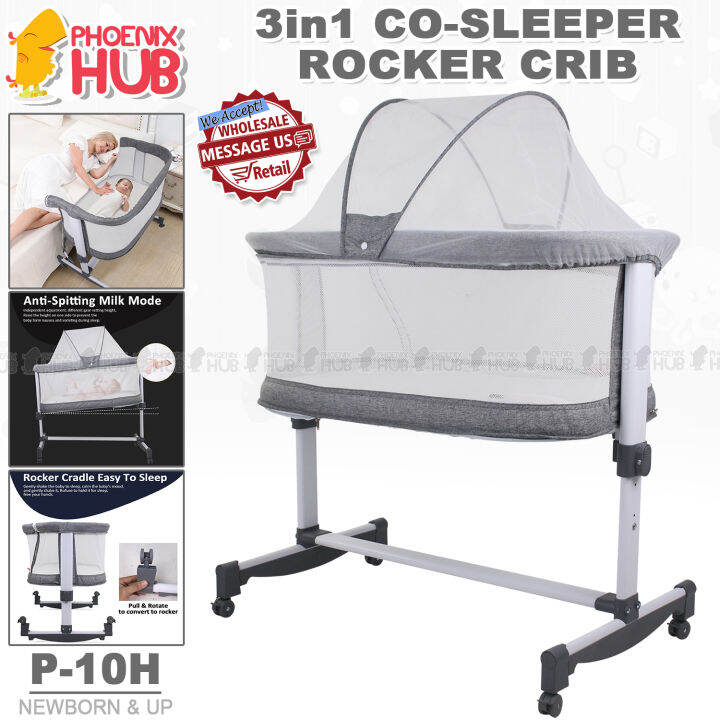 Phoenix Hub YC616 Portable High Quality Baby Rocker Crib Co Sleeper
