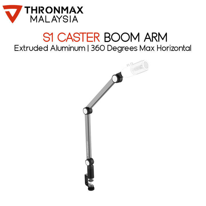 Thronmax Caster Boom Stand S1 / S2 with Integrated USB / XLR Cable Lazada