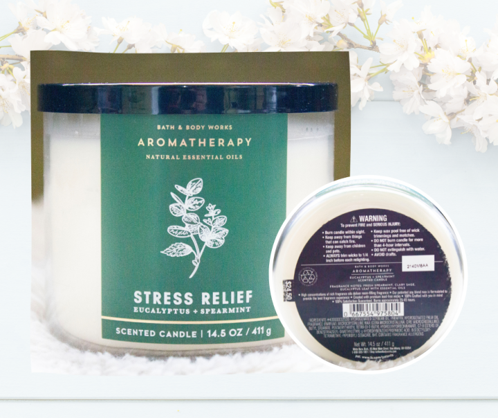 Bath and Body Works Aromatherapy EUCALYPTUS SPEARMINT 3Wick Candle