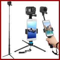 ถูกที่สุด!!! TELESIN Aluminum Selfie Stick for GoPro Hero ยาว 90 ซม. มาพร้อมกับชุดยึดมือถือ+ขาตั้ง3ขาอลูมิเนียม ##กล้องถ่ายรูป ถ่ายภาพ ฟิล์ม อุปกรณ์กล้อง สายชาร์จ แท่นชาร์จ Camera Adapter Battery อะไหล่กล้อง เคส