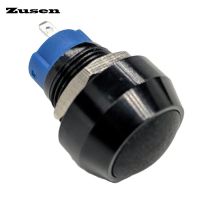 Zusen 12mm On/Off All Black Alumina Oxidation 1NO Latching Micro Switch Push Button Switch IP65(ZS12B-10Z/J/A)