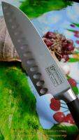 Kitchen Knives มีดเชฟ Santoku คุณภาพสูง ราคาประหยัด ใบมีด 17ซม. หนา 2.2มม,กว้าง 4.5ซม.ยาวรวม28.7ซม.น้ำหนัก 157กรัม,สแตนเลสคุณภาพสูง คม แข็ง ทนทาน กระชับมือ