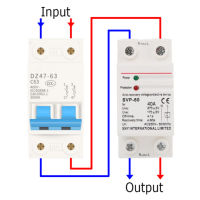 อุปกรณ์ป้องกันแรงดันไฟฟ้าในบ้าน40A 230V อุปกรณ์การฟื้นฟูอัตโนมัติแรงดันไฟฟ้าเกินและแรงดันไฟฟ้าต่ำกว่าอุปกรณ์ป้องกันรางติดตั้ง DIN