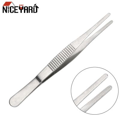 【YF】 12.5CM Toothed Tweezer Straight Garden BBQ Barbecue Food