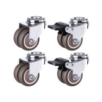 2” Heavy Duty Swivel Caster Wheels With 8.2mm Holes Locking Replacement Casters for Industrial Machinery Furniture Set of 4 Furniture Protectors  Repl