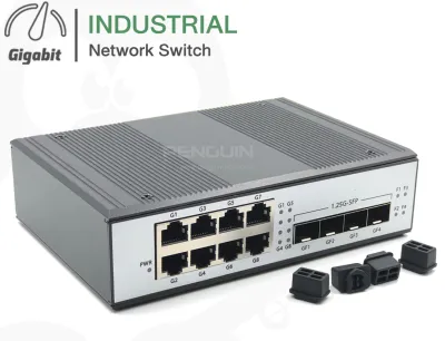 Gigabit Industrial Ethernet Switch 8 Port + 4 SFP