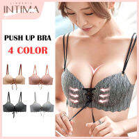 INTIMA เสื้อชั้นในดันขึ้นพิเศษแบบผูกเชือกสำหรับผู้หญิงเสื้อชั้นในสตรียกทรงมีลวดเสื้อชั้นในไร้ตะเข็บชุดชั้นในสตรีสวยงามด้านหลังฟรี