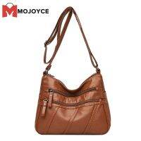 MOJOYCE แฟชั่น Multi-Pocket Crossbody Purse Women Vintage Solid PU Shoulder Bags