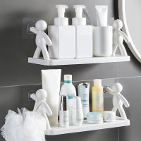 Bathroom Shelves No-drill Corner Shelf Shower Towel Shampoo Storage Rack Cosmetic Toilet Organizer Bathroom Kitchen Accessories