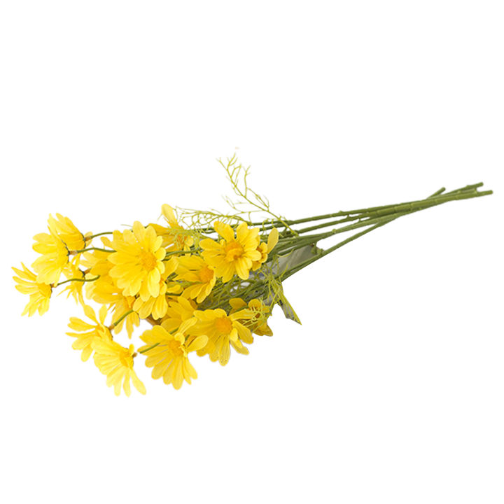 sanwood-5pcs-ดอกไม้ประดิษฐ์-marguerite-party-faux-ดอกไม้ผ้าไหมแจกันหม้อจำลองช่อสำหรับ-home