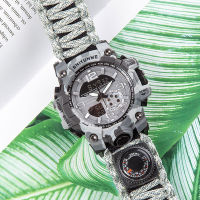 SHIYUNME Mens Camouflage Military Watch Waterproof Compass Chronograph Luminous Electronic Outdoor Survive Sports Watch Men