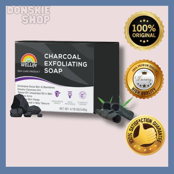 Charcoal exfoliating soap Wellife soap for Family repair dead skin