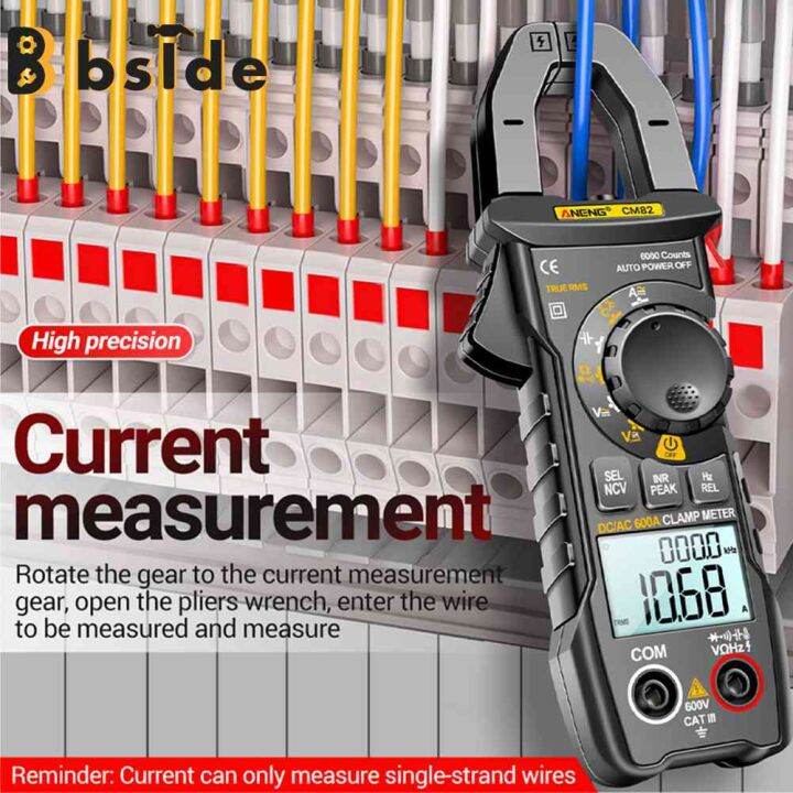 [Bside Tool Store] ANENG 6000 Counts Digital Clamp Meter AC Current ...