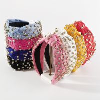 【YF】 Vintage Luxury Fashion Rhinestone Knot Sponge Hairband Headband Ladies Beautiful Hair Accessories