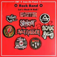 【hot sale】 ❒ B15 ☸ Rock Band - Lets Rock N Roll Iron-on Patch ☸ 1Pc Hiphop DIY Sew on Iron on Badges Patches