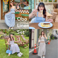 (พร้อมส่ง) Obo linen set ชุดเซ็ตผ้าลินิน งานตัดของร้าน️