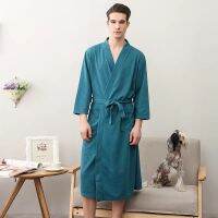 Lovers Summer Fashion Waffle Bathrobe men Suck Water Kimono Bath Robe Plus Size Sexy Peignoir Dressing Gown Bridesmaid Robes