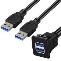 USB Panel Flush Mount Cable USB 3.0 Extension USB Mount Dash Mount Flush Mount Panel Mount Cable For Car Boat Motorcycle