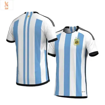 Argentina No.10 Messi Jersey (Size L), Argentina Soccer Jersey 2022, Messi  Shirt Short Sleeve Football Kit, Football Fans Gifts For Kids/Adult 