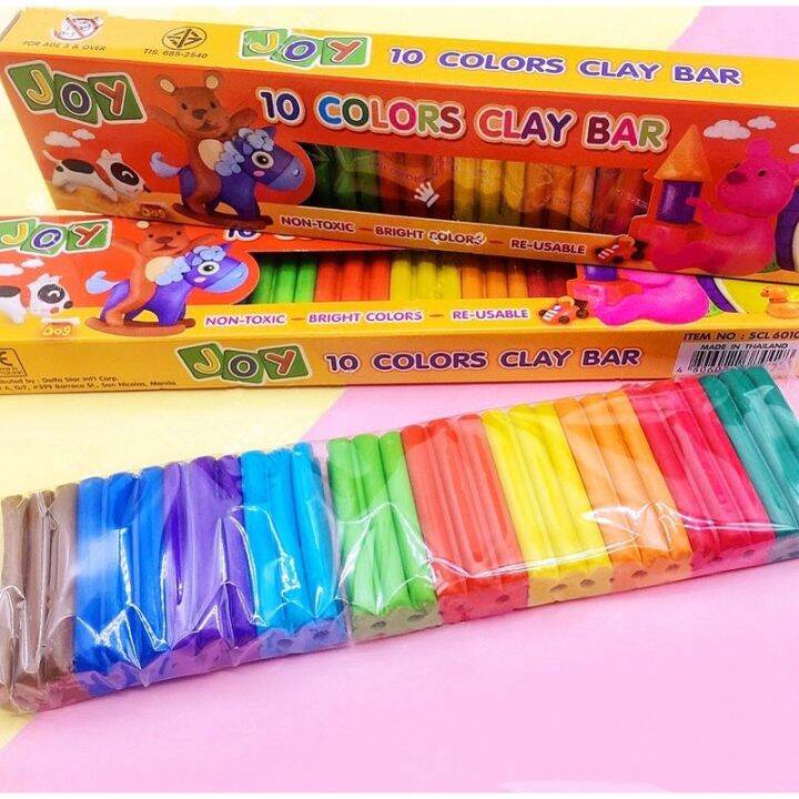 10 in 1 Kidart modeling clay assorted colors for kids clay bar Lazada PH