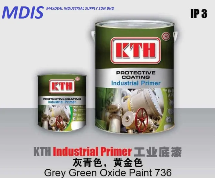 KTH Protective Coating Industrial Grey Green Oxide Primer (736) Zinc