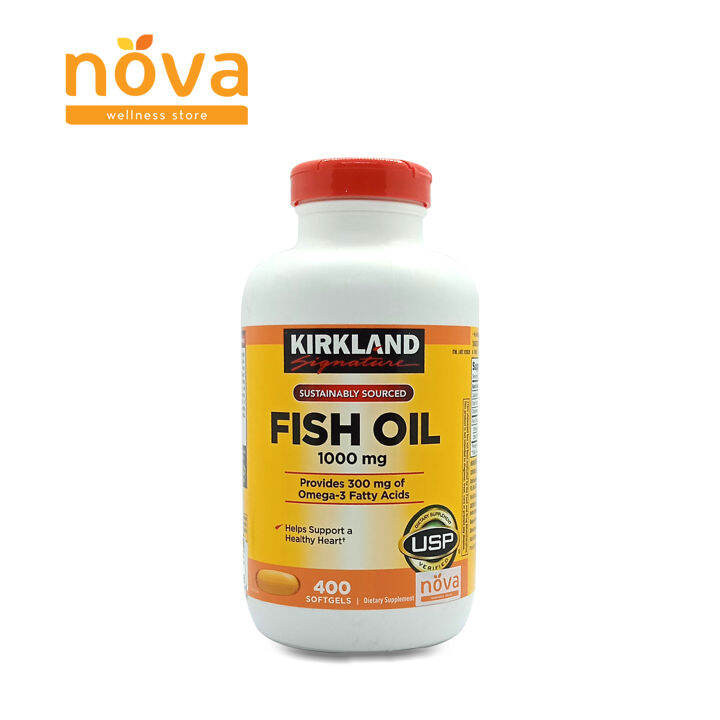 Kirkland Signature Fish Oil 1000 mg Provides 300 mg of Omega3 Fatty