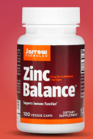 Jarrow Formulas, Zinc Balance contains 100 vegetable capsules.