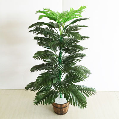 【cw】90cm 39 Leaves Artificial Palm Plants Large Tropical Tree Fake Monstera nch Silk Palm Leafs Without Pot For Home Garden Decor