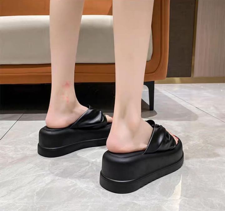 พร้อมส่ง-one-for-all-พร้อมส่งจากไทย-tx412-รองเท้าผู้หญิง-hot-sale-รองเท้าแตะแฟชั่น-พื้นหนา-ส้นสูง7cm-สไตล์ใหม่สุทธิขนมปัง-นิ่ม-กันลื่น