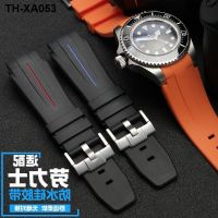 Suitable for single red letter ghost king watch strap ROLEX sea-dwelling silicone rubber belt male 21mm