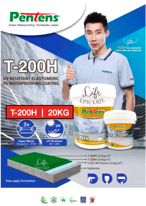 [Ready Stock] PENTENS T200H UV Resistance Elastomeric PU Waterproofing ...