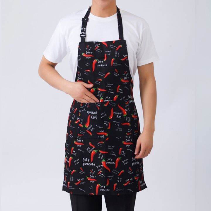 adjustable-half-length-kitchen-apron-adult-striped-restaurant-hotel-chef-waiter-apron-picnic-cook-apron-with-2-pockets-aprons