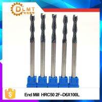 1pcs HRC50 6mm EndMills 2F-D6 * 100L 150L คาร์ไบด์ที่เป็นของแข็ง Extral ยาวความยาวตรง Shank End Mill สำหรับไม้ CNC Milling Cutter