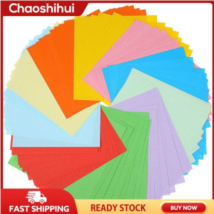 Chaoshihui 1000 Sheets Square Pastel Papers Colored Cardstock Papers