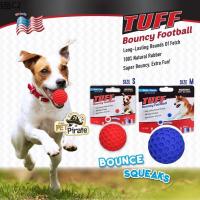 ☟TUFF Bouncy Football ของเล่นสุนัข ลูกฟุตบอลเสียงดังปี๊บๆ คาบง่าย กัดง่าย ยางนิ่ม♂