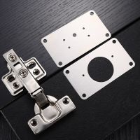 Cabinet Thickened Stainless Steel Hinge Fixing Plate  Wardrobe Door Side Panel Damaged  Hinge Repair 2 Piece Door Hardware Locks