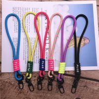 Mobile Phone Chain Ring Cord for Keys Wrist Strap Luxury Hanging Cell Phone Holder Contrasting Colors Rope Paracord Keychain
