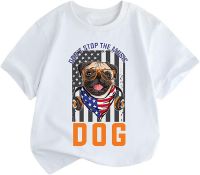 Toddler Boy T Shirts Short Sleeve Cartoon Dog Pattern Printed Tees Round Neck Fashion Tops Kids Summer Clothes for Boys