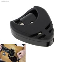 ✗﹍ Black Plastic Stick on Guitar Pick Holder for Acoustic Guitars / Bass / Ukulele with Adhesive Back Convenient Picks Placement