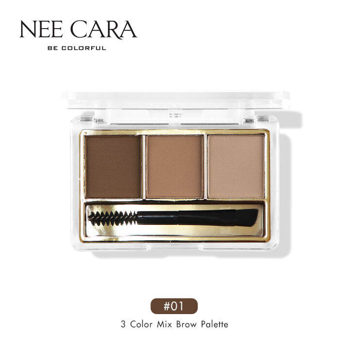 nee-cara-นีคาร่า-พาเลทคิ้ว-พาเลทเขียนคิ้วเนื้อฝุ่น-3-ช่อง-n300-3-color-mix-brow-powder