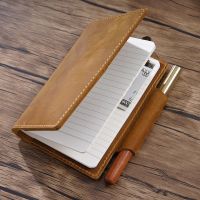 《   CYUCHEN KK 》100 Handmade ของแท้หนังไดอารี่ Notepad Vintage Cowhide Journal Traveler Journal Diary Sketchbook Planner เครื่องเขียน