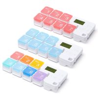 【CW】✣  7-Day Pill box Medicine Organizer With Timer Reminder Weekly Storage Drug